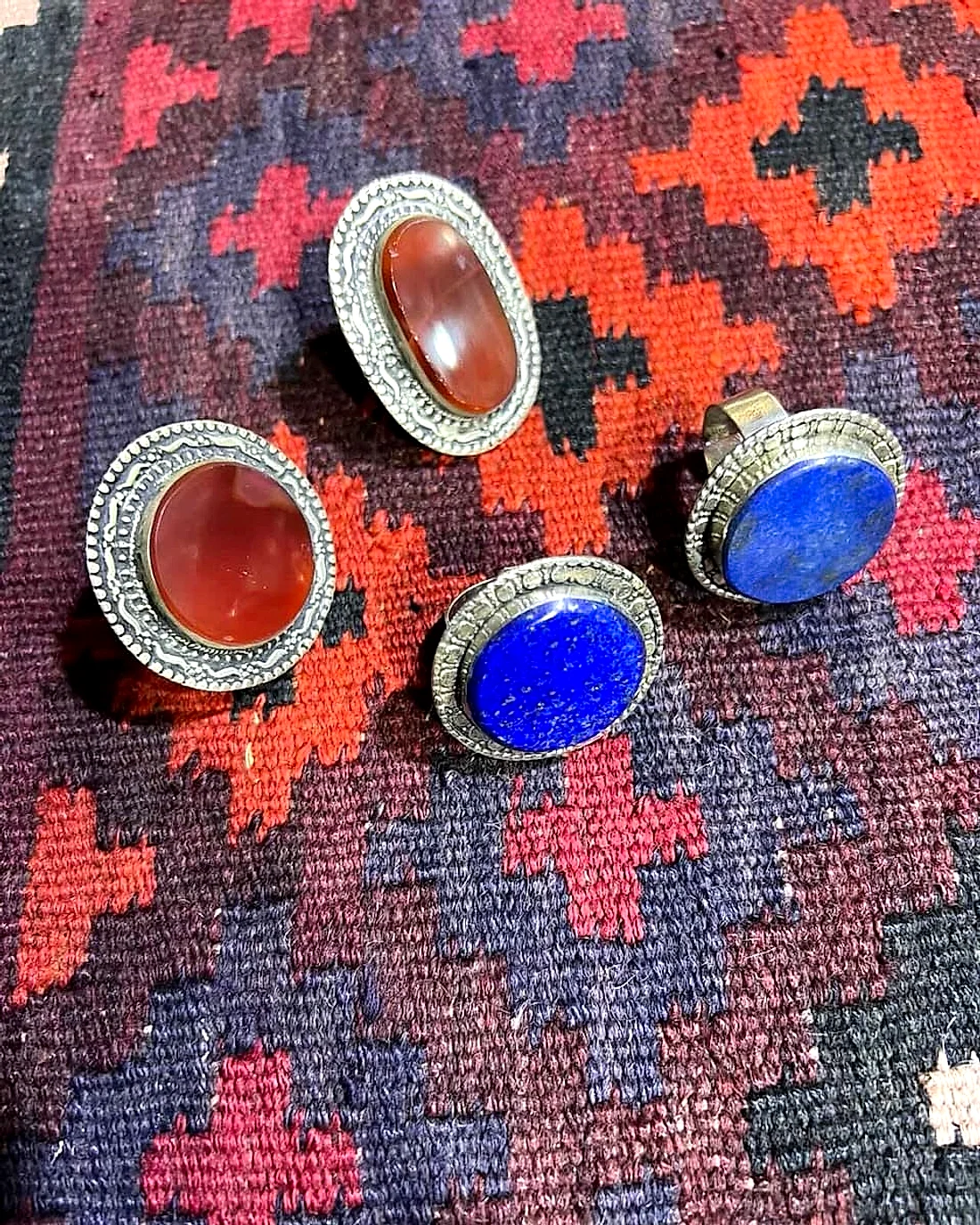 Lapis & Carnelian Stone Bowls